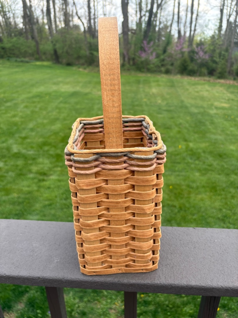 Vintage Behlens Handmade USA Apple Cheese Basket - 2001 - Picture 3 of 11